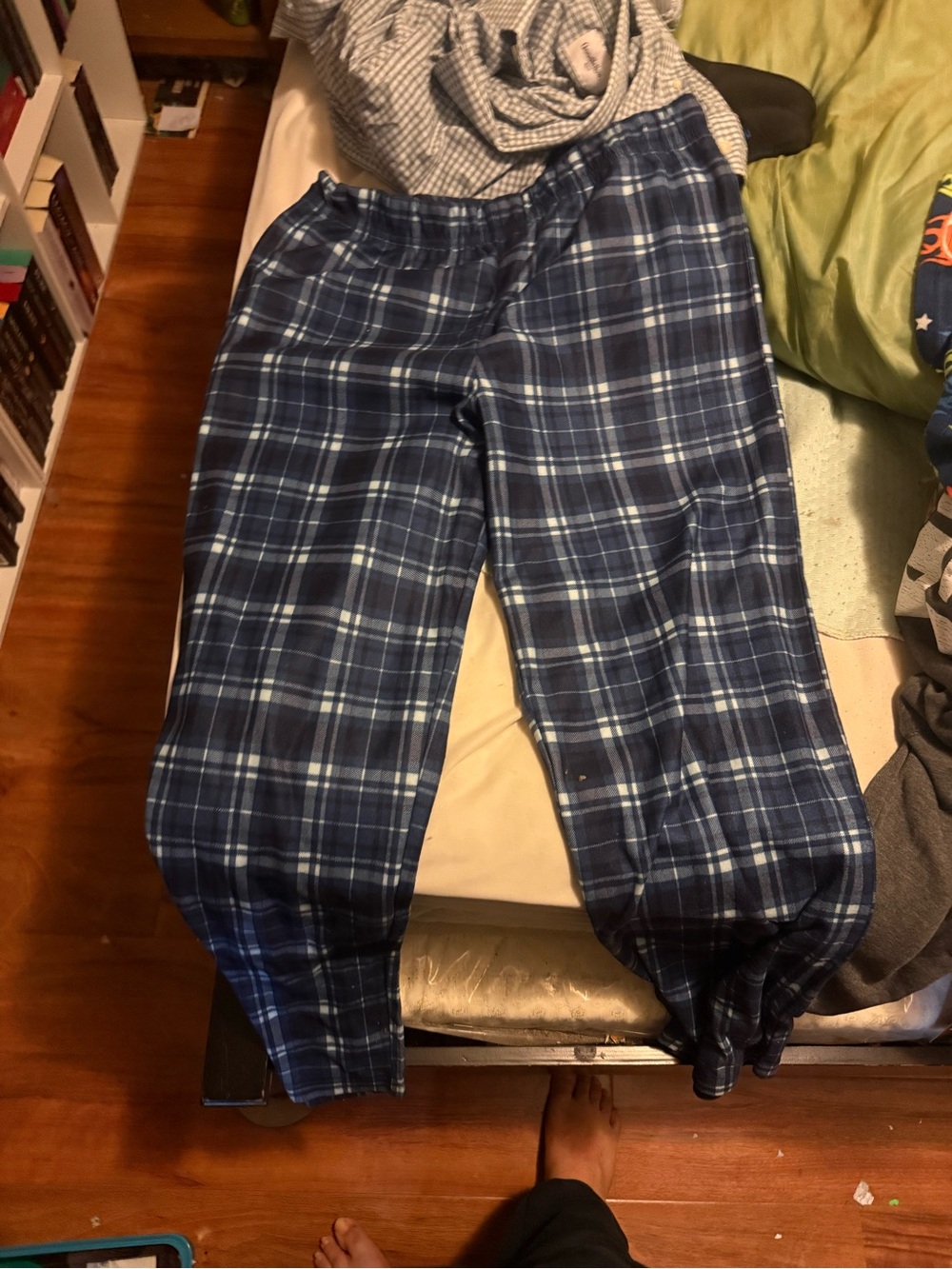 Cherokee Navy and Light Blue Plaid Pajama Pants